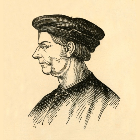 Lithografie zeigt Niccolo Machiavelli, entstanden 1933 von einem unbekannten Künstler