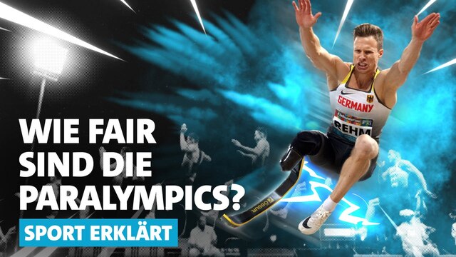 Thumbnail zu Sport erklärt - Paralympics mit Aufschrift und Weitspringer Markus Rehm