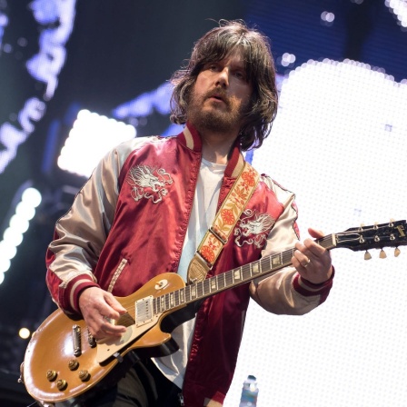 John Squire von der britischen Band &#034;The Stone Roses&#034; im Wembley Stadion, Juni 2017