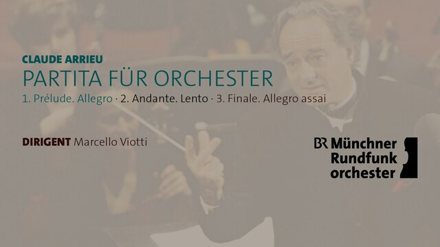 Grafik mit dem Dirigenten Marcello Viotti im Hintergrund und Text