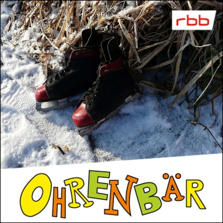 Ein älteres Paar Schlittschuhe, auf Schnee gestellt, dahinter vertrocknete Pflanzen (Quelle: rbb/OHRENBÄR/Sonja Kessen)