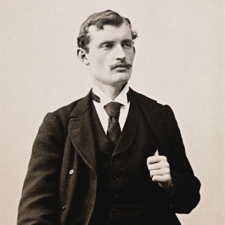 Der norwegische Künstler Edvard Munch auf einer Fotografie von 1889