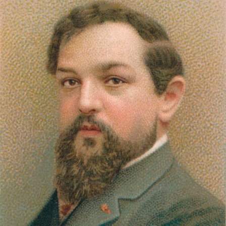 Achille-Claude Debussy (1862-1918), französischer Komponist. Ein Bild von Will&#039;s Cigarette card, Musical Celebrities series, 1911 (Catalogue: Print Collector29)