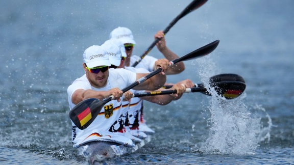 Sportschau Olympia 2024 - Gold - Kajak-vierer Der Männer Hauchdünn Vorne