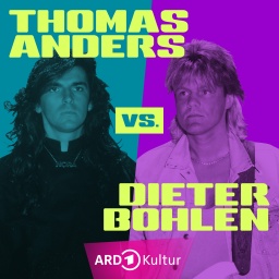 Auf einem zweigeteilten Bild sieht man links Thomas Anders und rechts Dieter Bohlen im 80er-Jahre-Styling.