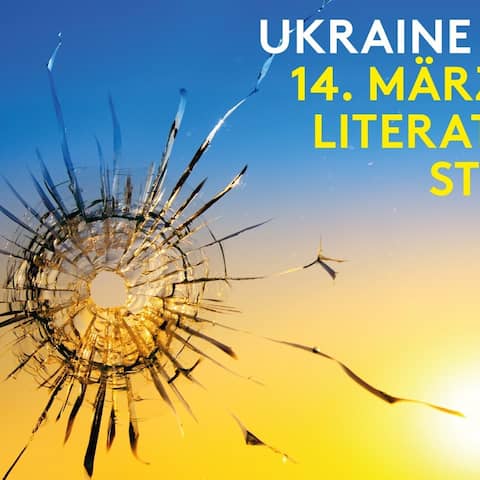 Banner zu Veranstaltung "Ukraine im Krieg" im Literaturhaus Stuttgart