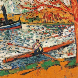 "Ruderboot bei Chatou" von Maurice de Vlaminck, Öl auf Leinwand, um 1906, ausgestellt im Von der Heydt-Museum in Wuppertal.