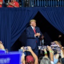 Der frühere US-Präsident Donald J. Trump auf einre "Save America"-Kundgebung in Ohio