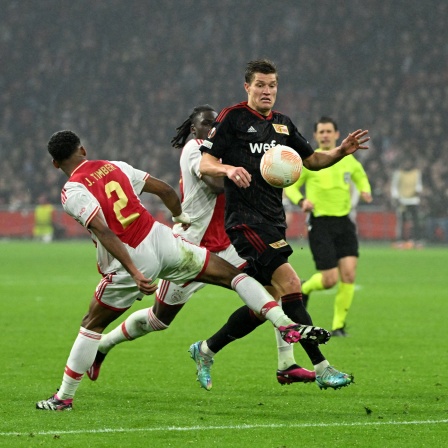 Szene aus der Europa League - Partie zwischen Ajax Amsterdam und Union Berlin