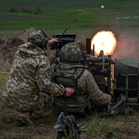 Ukrainische Soldaten bei einer Übung