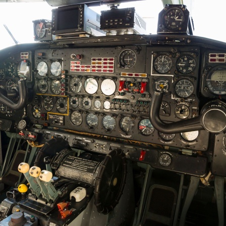 Cockpit eines Flugzeuges