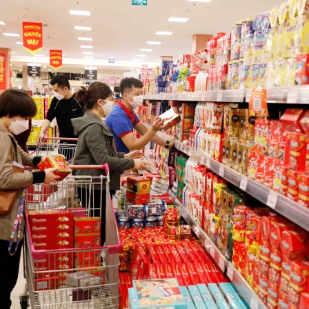 Supermarkt in Hanoi, Vietnam