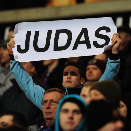 Fan mit Judas-Schild