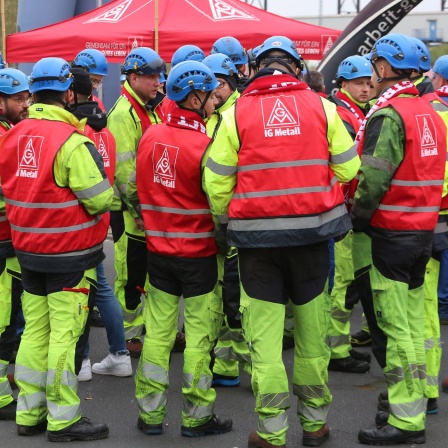 Mitglieder der IG Metall bei einer Demonstration