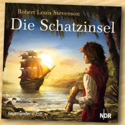 Cover des Kinder-Hörspiels "Die Schatzinsel" von Robert Louis Stevenson, erschienen bei Sauerländer Audio.