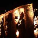 Die Klosterruine Eldena bei Nacht