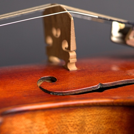 Eine Geige im Detail.