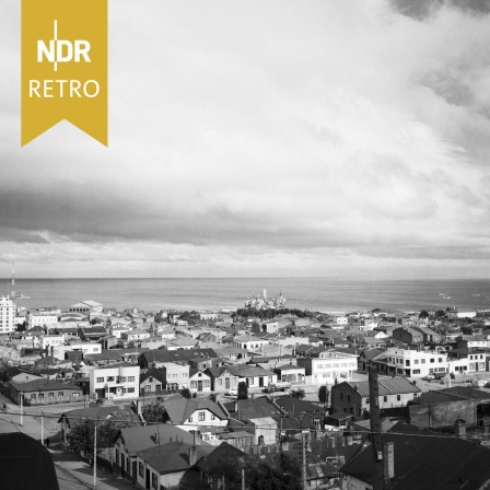 Blick auf die Stadt Punta Arenas, im Süden von Chile, 1957.