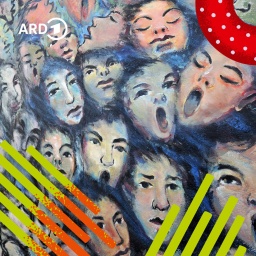 Malerei auf der East Side Galery mit Gesichtern. | Bild: IMAGO / imagebroker/Bildmontage:BR