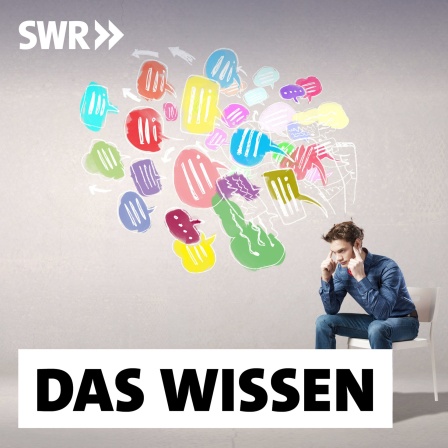 Mann horcht konzentriert, aus seinem Kopf kommen bunte Sprechblasen (Ilustration): Die Wissenschaft hat spät begonnen, die innere Stimme ernst zu nehmen. Nun erforscht sie das Phänomen mit Hirnscannern, tragbaren Beepern und ausgefeilten Fragetechniken. Auch, weil krankhaftes Stimmenhören bei einer Schizophrenie starken Leidensdruck erzeugt.