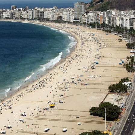 Der Strand der Copacabana in Rio de Janeiro