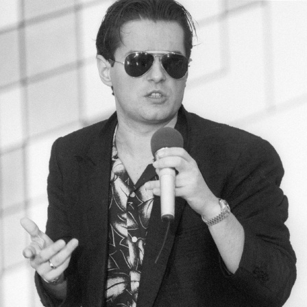 Falco 1985 bei einem Auftritt bei der IFA in Berlin