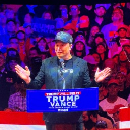 X-Chef Elon Musk bei einer Trump-Wahlveranstaltung im Madison Square Garden