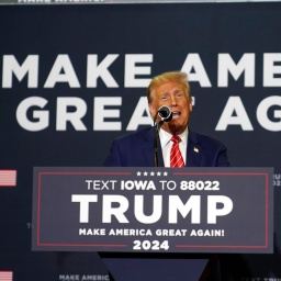 Donald Trump bei einer Wahlkampfveranstaltung am 6. Januar in Clinton, Iowa