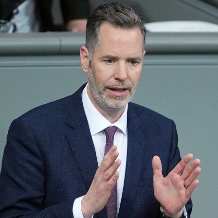 FDP-Fraktionschef Christian Dürr bei einer Rede im Bundestag.
