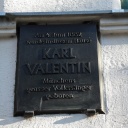 Gedenktafel am Geburtshaus von Karl Valentin (1882 - 1948) in der Münchner Vorstadt Au