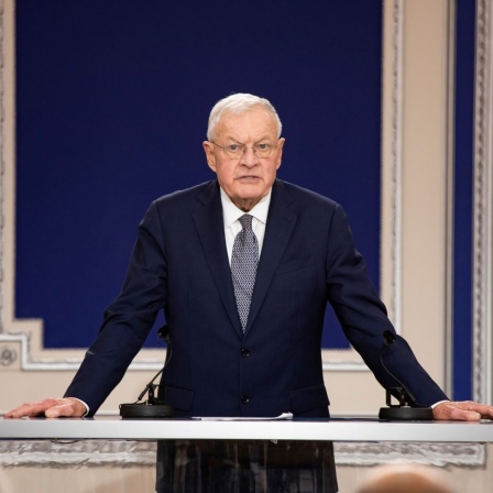 Generalleutnant Keith Kellogg, ehemaliger nationaler Sicherheitsberater des US-Vizepräsidenten Mike Pence, spricht auf einer Konferenz.