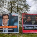 Wahlplakate zur Landtagswahl am 15. Mai 2022 sind in Pulheim Rhein-Erft-Kreis, NRW, zu sehen.