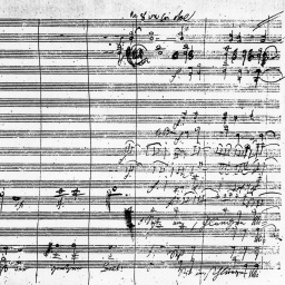 Seite aus dem Manuskript zu Beethovens 9. Symphonie 