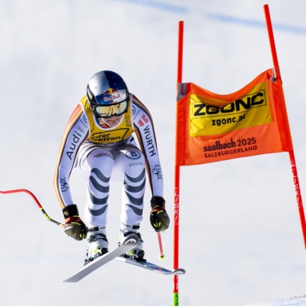 Emma Aicher im Abfahrtstraining in Saalbach-Hinterglemm