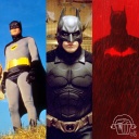 Bilder aus verschiedenen Batman-Verfilmungen von 1966 bis 2022