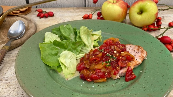 Ard-buffet - Rezept: Schweinesteak Mit Scharfem Hagebutten-chutney