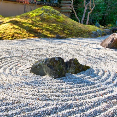 Ein Zen-Garten (kare-san-sui)