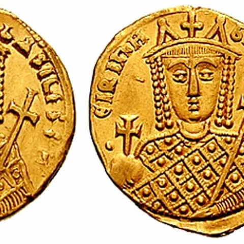 Irene von Byzanz auf einer Münze