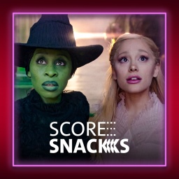 Ein Filmstill aus &#034;Wicked&#034; (2024): Cynthia Erivo als Elphaba und Ariana Grande als Glinda