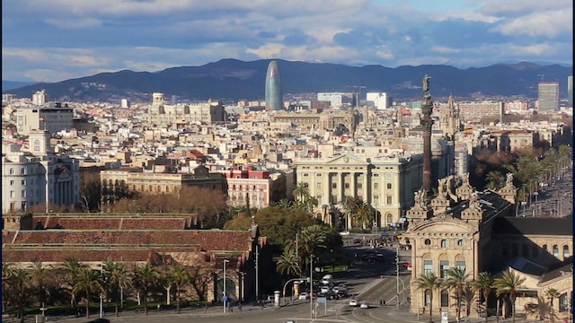 Stadtansicht Barcelona aus der Vogelperspektive