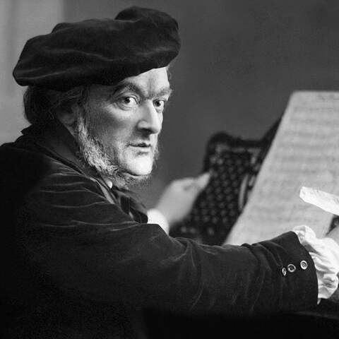 Richard Wagner am Klavier mit Partitur
