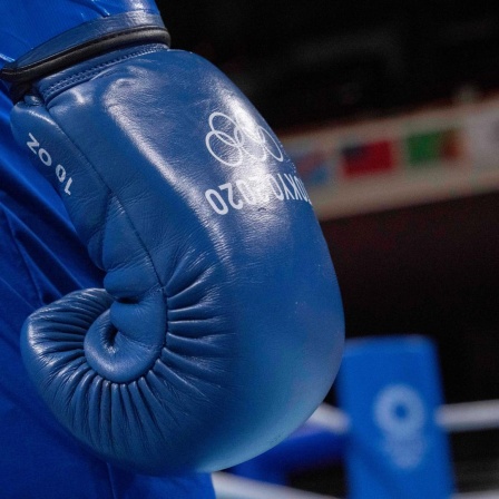 Boxhandschuh bei den Olympischen Spielen in Tokio 2021.