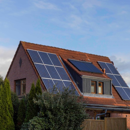 Solarzellen auf Wohnhaus
