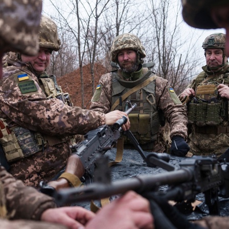 Ukrainische Soldaten in der Region Donezk