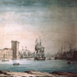 Eine Malerei des Hafens von Marseille aus dem 18. Jahrhundert.