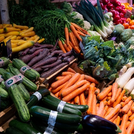 Gemüse im Supermarkt Zoom