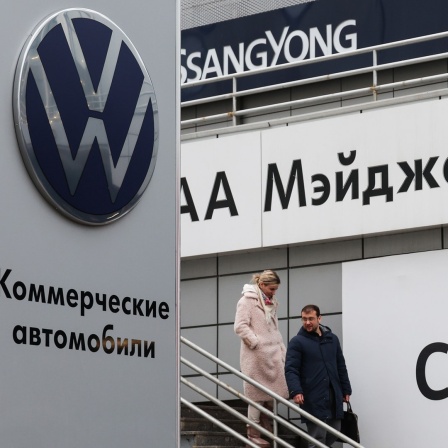 Eine Volkswagen-Niederlassung in St. Petersburg. 