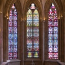 Kirchenfenster von Gerhard Richter in der Abteikirche Tholey