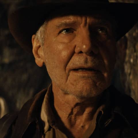 Harrison Ford in einem Still aus &#034;Indiana Jones und das Rad des Schicksals&#034; (2023)