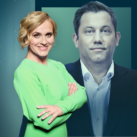Caren Miosga mit Lars Klingbeil